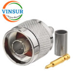 11111015 -- RF CONNECTOR - 50OHMS , N MALE , STRAIGHT , CRIMP TYPE , RG58, RG142, LMR195 CABLE