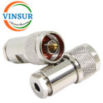 11111025 -- RF CONNECTOR - 50OHMS , N MALE , STRAIGHT , CLAMP TYPE , RG58, RG142, LMR195 CABLE