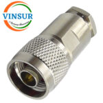 11111026 -- RF CONNECTOR - 50OHMS , N MALE , STRAIGHT , CLAMP TYPE , LMR-240 CABLE