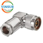 11112025-- RF CONNECTOR - 50OHMS , N MALE , RIGHT ANGLE , CRIMP TYPE RG58, RG142, LMR195 CABLE
