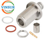11121217 -- RF CONNECTOR - 50OHMS , N FEMALE , STRAIGHT , BULK HEAD REAR MOUNT , CRIMP TYPE , LMR-400 CABLE - Image 2