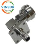11122416 -- RF CONNECTOR - 50 OHMS , N FEMALE , RIGHT ANGLE , 4 HOLE FLANGE , CRIMP TYPE , LMR-240 CABLE - Image 2