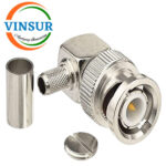 11312015 -- RF CONNECTOR - 50OHMS , BNC MALE , RIGHT ANGLE , CRIMP TYPE , RG58, RG142, LMR195,LMR200 CABLE