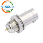 113211I0 -- RF CONNECTOR -- 50OHMS , BNC FEMALE , STRAIGHT , BULKHEAD FRONT MOUNT , PCB SOLDER CUP - Image 2