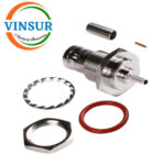 11321214 -- RF CONNECTOR - 50OHMS , BNC FEMALE , STRAIGHT , BULK HEAD REAR MOUNT , CRIMP TYPE , RG316, RG174, RG188, LMR100 CABLE - Image 2