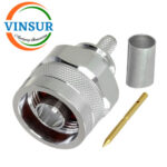 VSW-11111015 -- RF CONNECTOR - 50OHMS , N MALE , STRAIGHT ,CRIMP TYPE , RG58, RG142, LMR195 CABLE