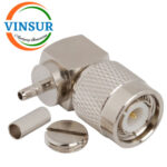 11212014 -- RF CONNECTOR - 50 OHMS , TNC MALE , RIGHT ANGLE, CRIMP TYPE , RG316, RG174, RG188, LMR100 CABLE