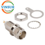 112211I0 -- RF CONNECTOR - 50 OHMS , TNC FEMALE , STRAIGHT , BULK HEAD FRONTMOUNT , PCB-SOLDER CUP - Image 2