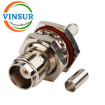 11221216 -- RF CONNECTOR - 50 OHMS , TNC  FEMALE , STRAIGHT , BULK HEAD REARMOUNT, CRIMP TYPE, LMR-240