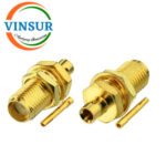 152123C -- RF CONNECTOR - 50 OHMS , SMA FEMALE , STRAIGHT , BULK HEAD, SOLDER TYPE , RG405 (0.086 INCH)CABLE