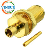 152123C -- RF CONNECTOR - 50 OHMS , SMA FEMALE , STRAIGHT , BULK HEAD, SOLDER TYPE , RG405 (0.086 INCH)CABLE - Image 2