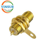 115212P0 -- RF CONNECTOR - 50 OHMS , SMA FEMALE , STRAIGHT , BULK HEAD REAR MOUNT , PCB SOCKET TYPE