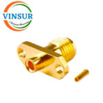 1152133C -- RF CONNECTOR - 50 OHMS , SMA FEMALE , STRAIGHT , 2 HOLE , SOLDER TYPE , RG405 (0.086 INCH)CABLE