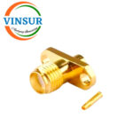 1152133C -- RF CONNECTOR - 50 OHMS , SMA FEMALE , STRAIGHT , 2 HOLE , SOLDER TYPE , RG405 (0.086 INCH)CABLE - Image 2