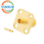 1152143C -- RF CONNECTOR - 50 OHMS , SMA FEMALE , STRAIGHT , 4 HOLE, SOLDER TYPE , RG405 (0.086 INCH)CABLE
