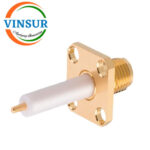 115214Q0 -- RF CONNECTOR - 50 OHMS , SMA FEMALE , STRAIGHT , 4 HOLE FLANGE , 11.7MM EXTENDED TEFLON