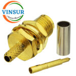 11921214 -- RF CONNECTOR - 50 OHMS , RP SMA FEMALE , STRAIGHT, BULK HEAD REAR MOUNT , CRIMP TYPE , RG316, RG174, RG188, LMR100 CABLE - Image 2