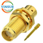 1192123D -- RF CONNECTOR - 50 OHMS , RP SMA FML , ST , BULKHEAD, SOLDER TYPE , RG402 (0.141 INCH)CABLE
