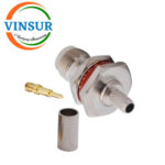 11A21215 -- RF CONNECTOR - 50 OHMS , RP TNC FEMALE , STRAIGHT, BULKHEAD , CRIMP TYPE , RG58 CABLE - Image 2
