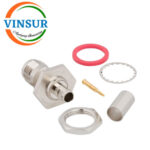 11A21216 -- RF CONNECTOR - 50 OHMS , RP TNC FEMALE , STRAIGHT , BULKHEAD , CRIMP TYPE , LMR-240 CABLE - Image 2