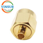 VSW-1151193C-55-- RF CONNECTOR - 50OHMS , SMA MALE , STRAIGHT , SOLDER TYPE , FOR RG405(.86) CABLE