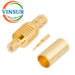 11621015 -- RF CONNECTOR - 50 OHMS , SMB FEMALE , STRAIGHT , CRIMP TYPE , RG58, RG142, LMR195 CABLE