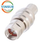 VSW-12B11017 -- RF CONNECTOR - 75 OHMS ,FTYPE MALE , STRAIGHT , CRIMP TYPE , LMR-400 CABLE