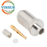 VSW-12B2121C -- RF CONNECTOR - 75-OHMS ,FTYPE FEMALE , STRAIGHT , BULKHEAD REAR MOUNT , SCRIMP TYPE , RG405 (0.086 INCH)CABLE - Image 2
