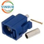 VSW-FAKRA-FS-316C -- RF CONNECTOR - 50 OHMS FAKRA SMB FEMALE STRAIGHT CRIMP TYPE FOR RG 316 CABLE(Blue) - Image 3