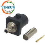 VSW-FAKRA-MS-316A -- RF CONNECTOR - 50 OHMS FAKRA SMB MALE STRAIGHT CRIMP TYPE FOR RG 316 CABLE(Black) - Image 2