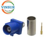 VSW-FAKRA-MS-58C -- RF CONNECTOR - 50 OHMS FAKRA SMB MALE STRAIGHT CRIMP TYPE FOR RG 58 CABLE(Blue)