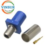VSW-FAKRA-MS-58C -- RF CONNECTOR - 50 OHMS FAKRA SMB MALE STRAIGHT CRIMP TYPE FOR RG 58 CABLE(Blue) - Image 3