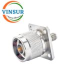 41114421 -- RF ADAPTER - 50 OHM N MALE 4 HOLE TO SMA FEMALE STRAIGHT ADAPTERS