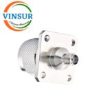 41114421 -- RF ADAPTER - 50 OHM N MALE 4 HOLE TO SMA FEMALE STRAIGHT ADAPTERS - Image 2