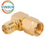 41410422 -- RF ADAPTER - 50 OHMS, SMA MALE TO SMA FEMALE RIGHT ANGLE ADAPTER