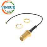 VSW-61422NE45N2AQ -- RP SMA FEMALE STRAIGHT BULKHEAD TO MH4 1.13MM CABLE ASSEMBLY - Image 2
